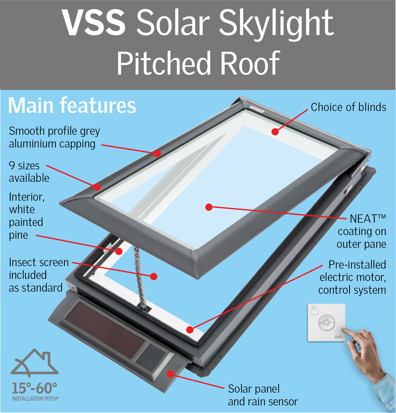 VSS Solar-Skylight Pitched Roof