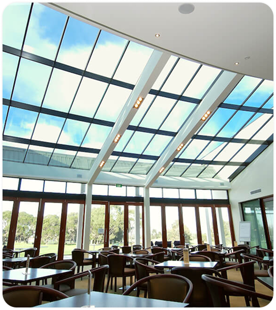 Commercial 
Intalok Glazed Roof Lights